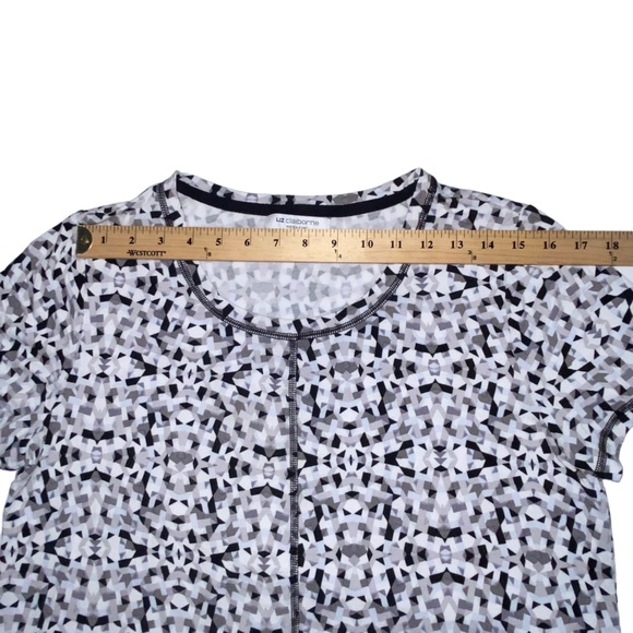 Liz Claiborne Wknd Abstract Geometric Multi-Colored Top - Women’s Large - Picture 5 of 12